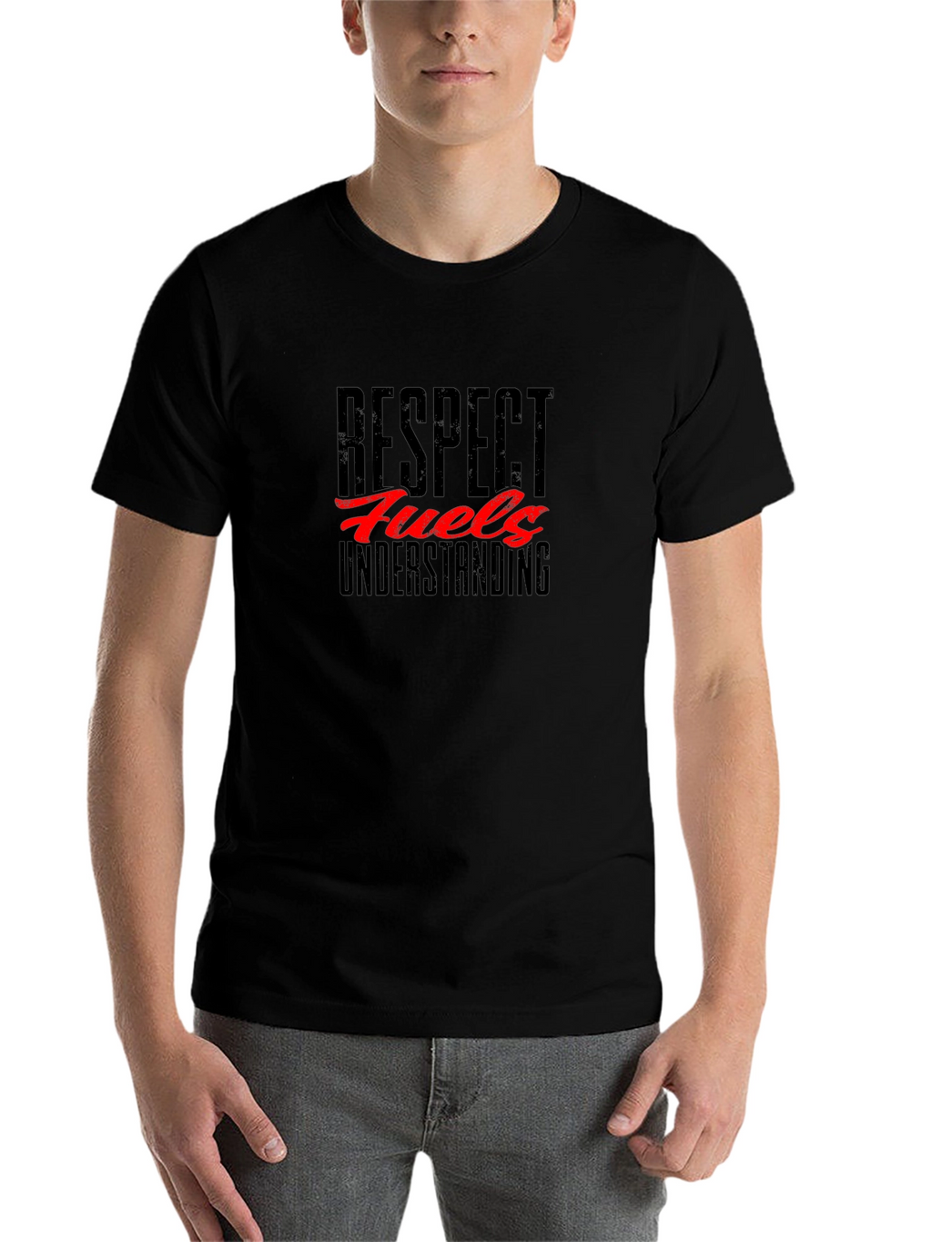 Respect Fuels Understanding Black Graphic T-Shirt