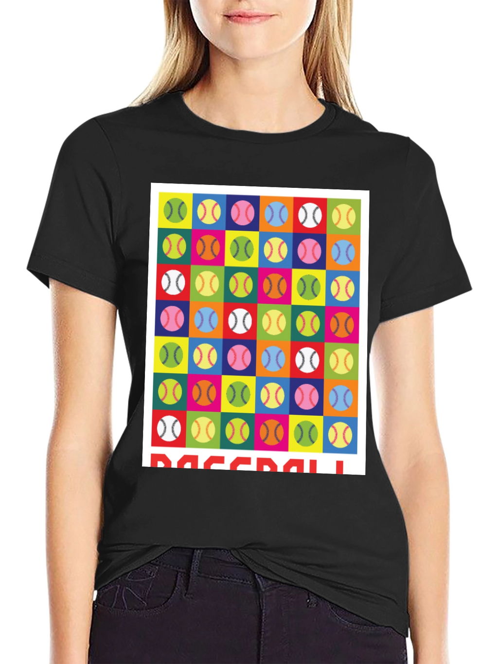 Colorful Baseball Pattern T-Shirt