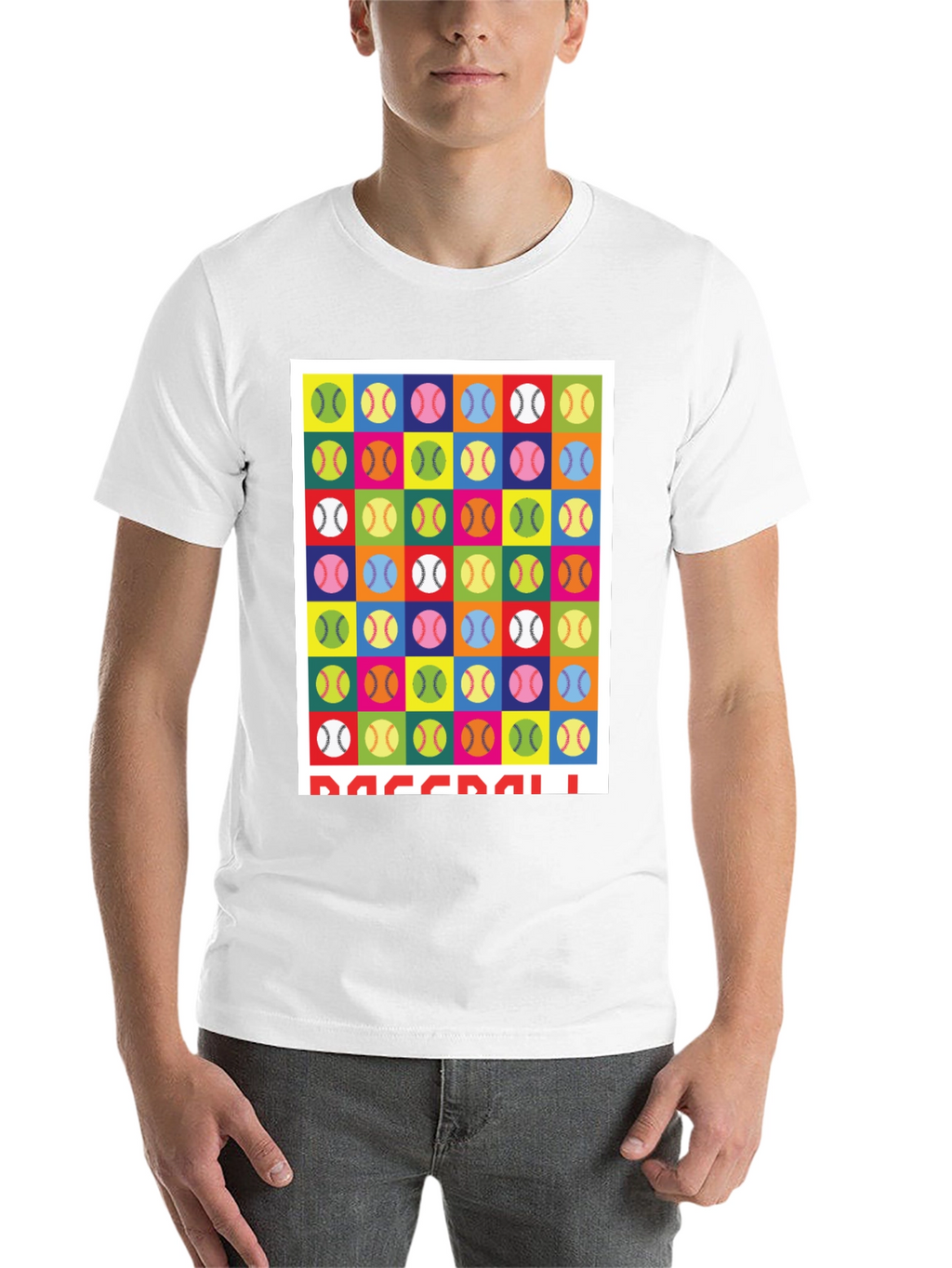 Colorful Baseball Pattern T-Shirt