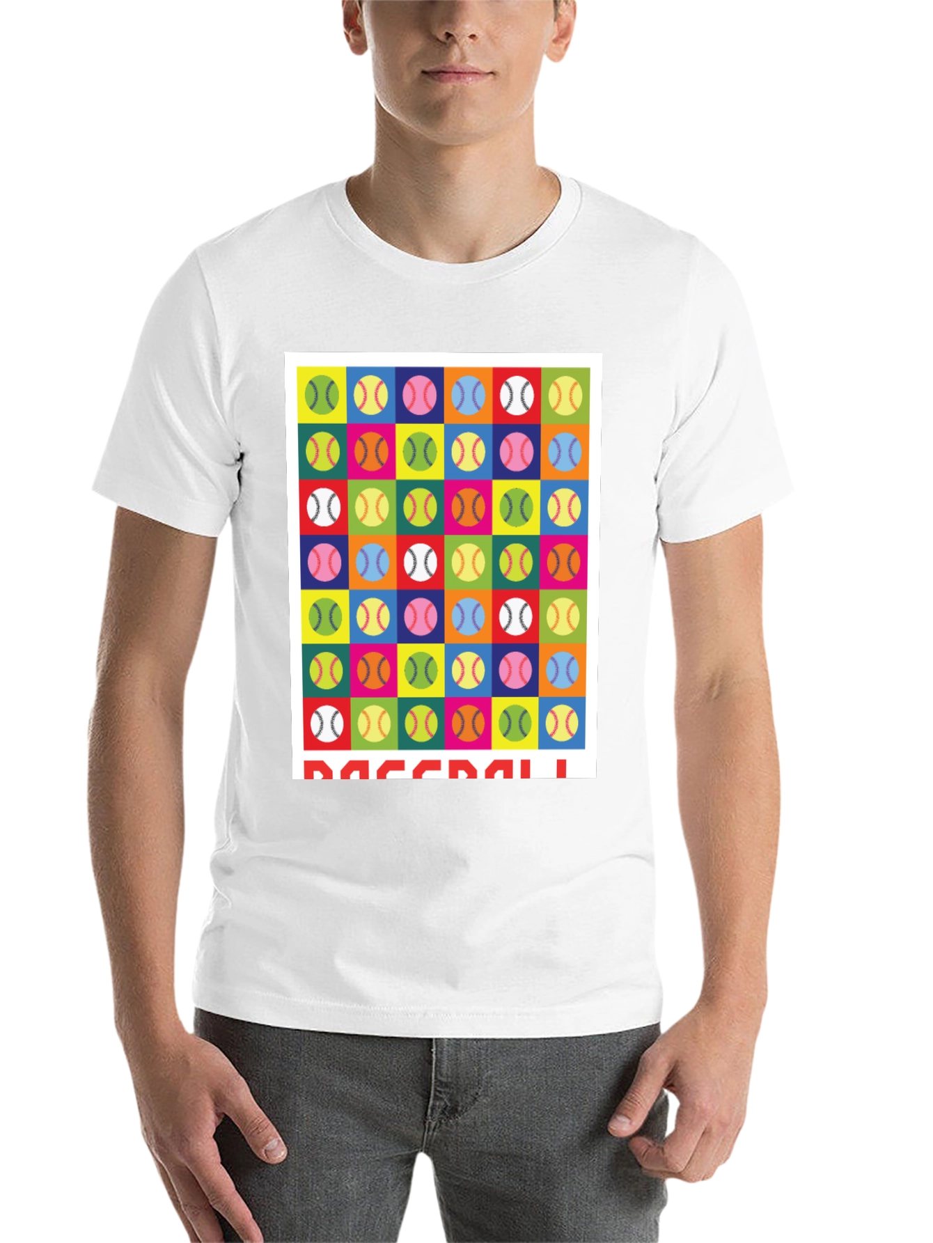 Colorful Baseball Pattern T-Shirt