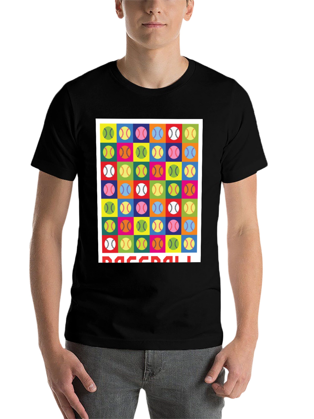 Colorful Baseball Pattern T-Shirt