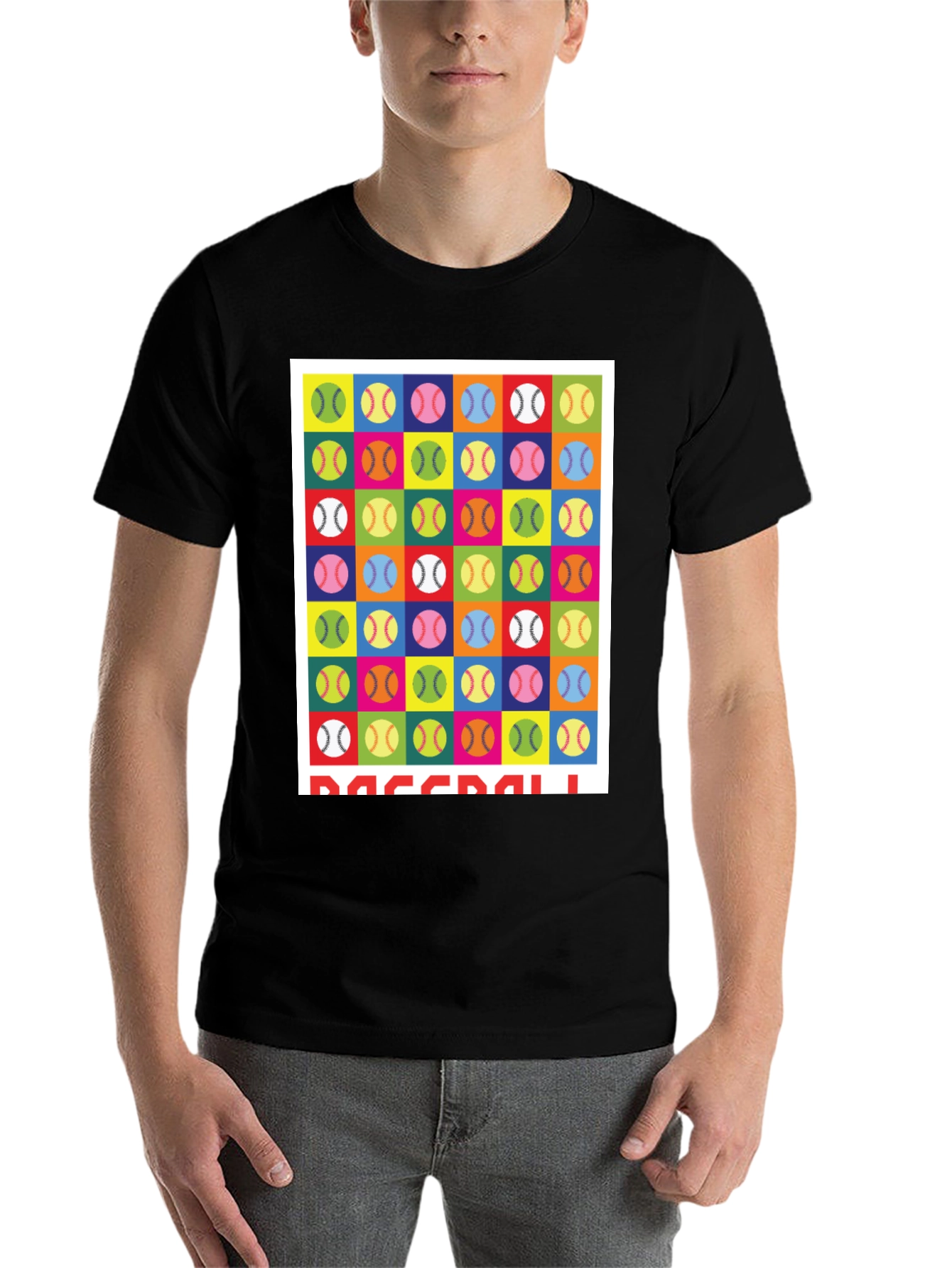 Colorful Baseball Pattern T-Shirt