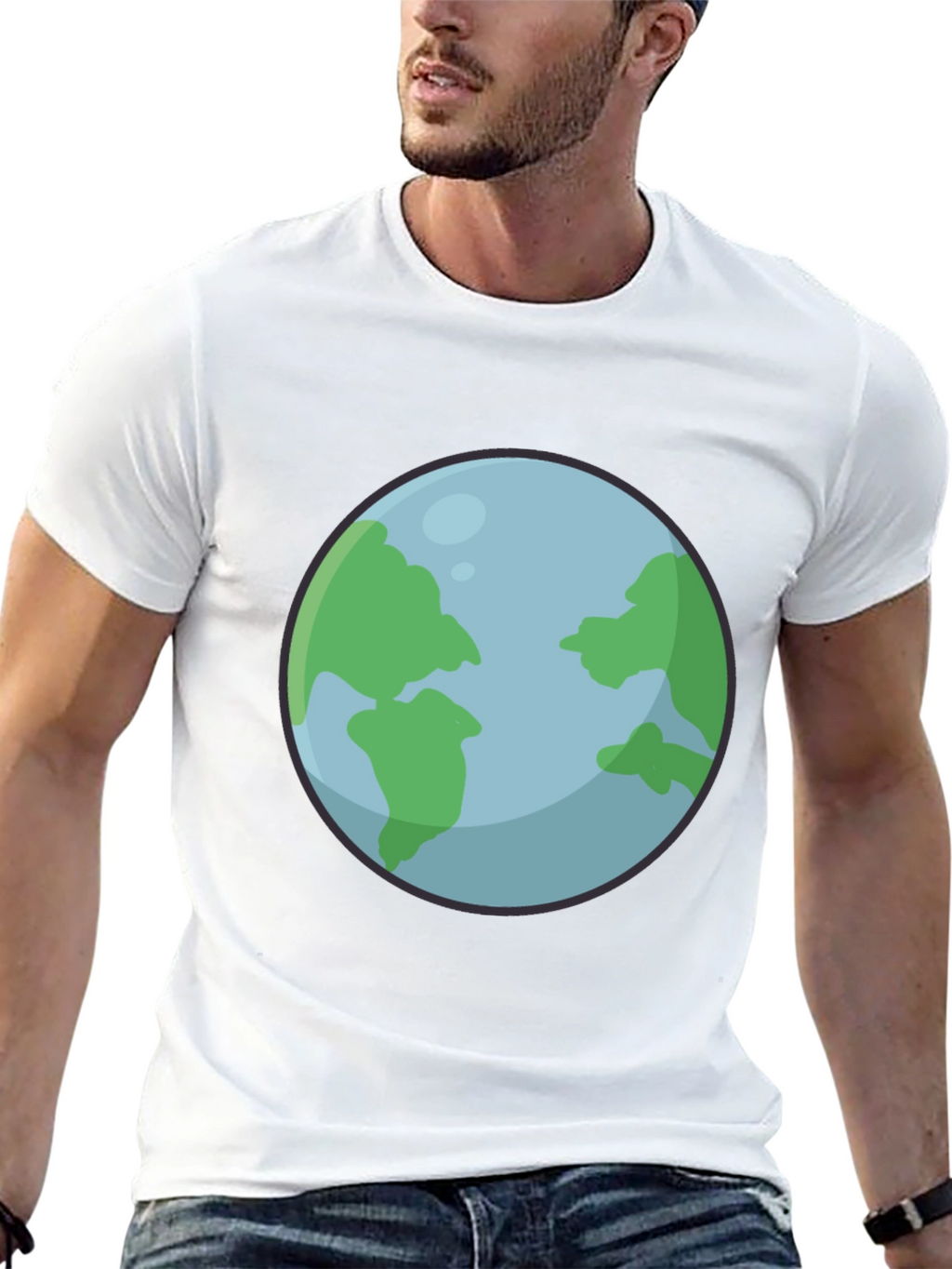 Earth Graphic Black T-Shirt