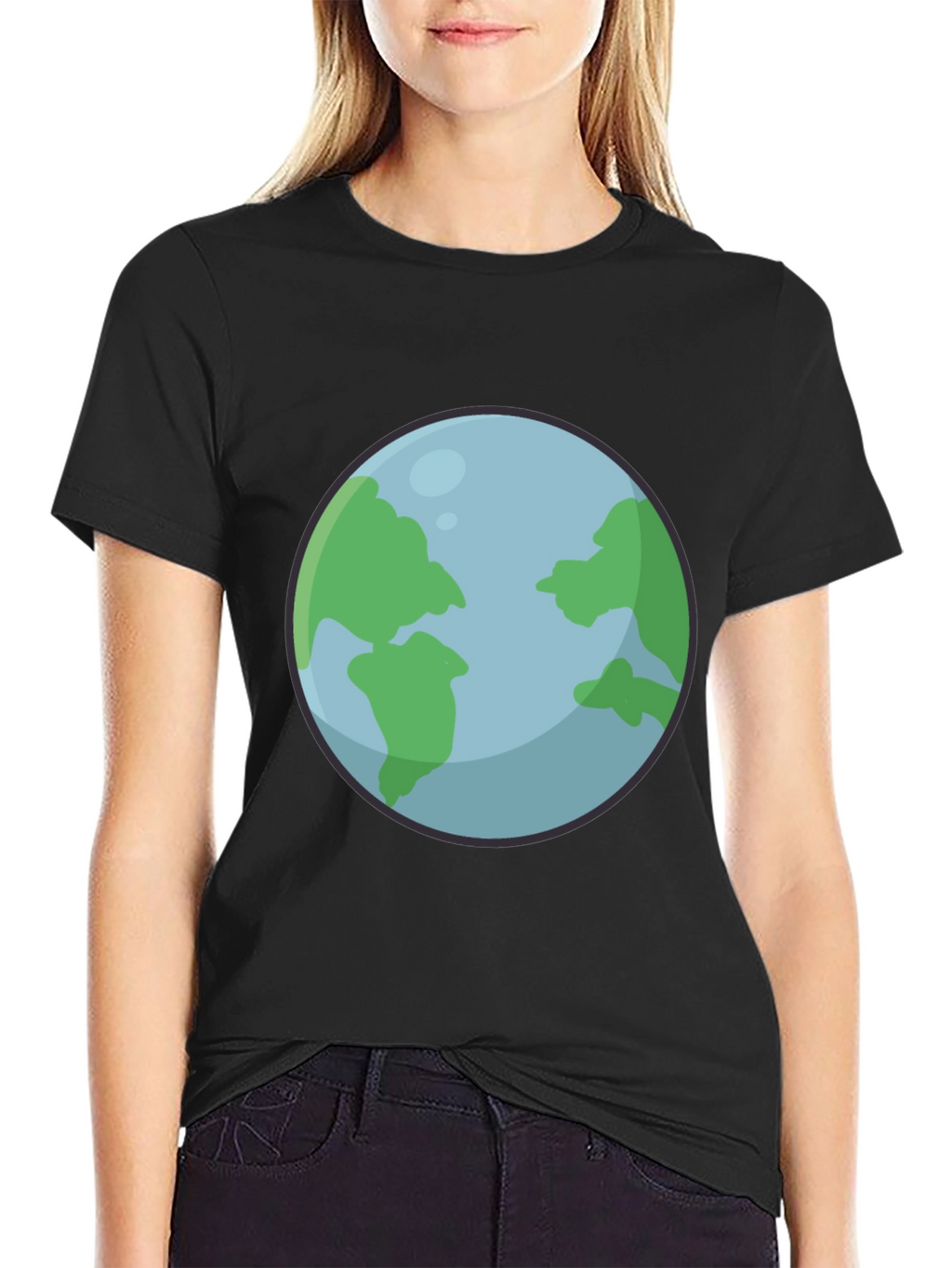 Earth Graphic Black T-Shirt