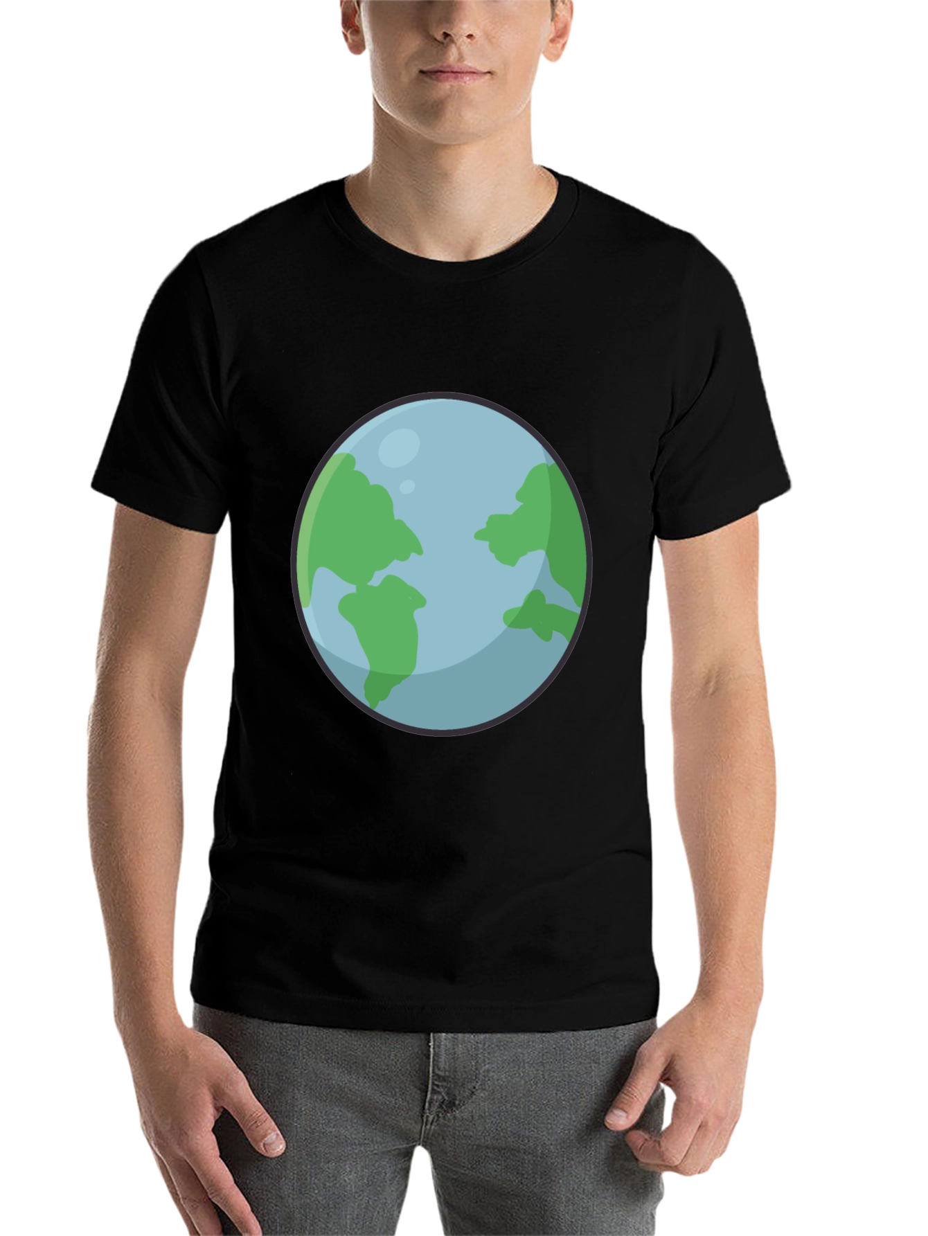 Earth Graphic Black T-Shirt