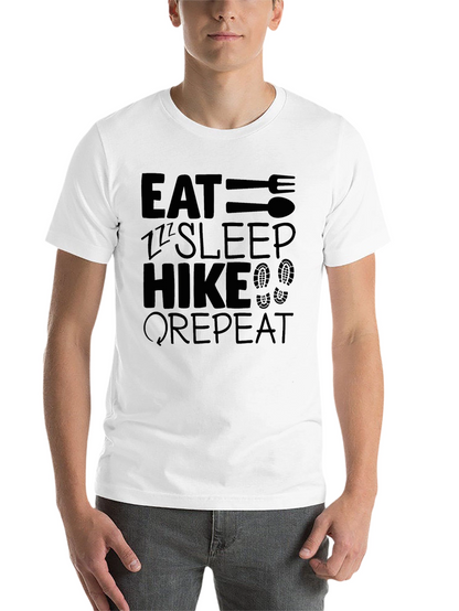 Eat Sleep Hike Repeat Black T-Shirt