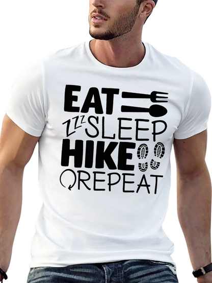 Eat Sleep Hike Repeat Black T-Shirt