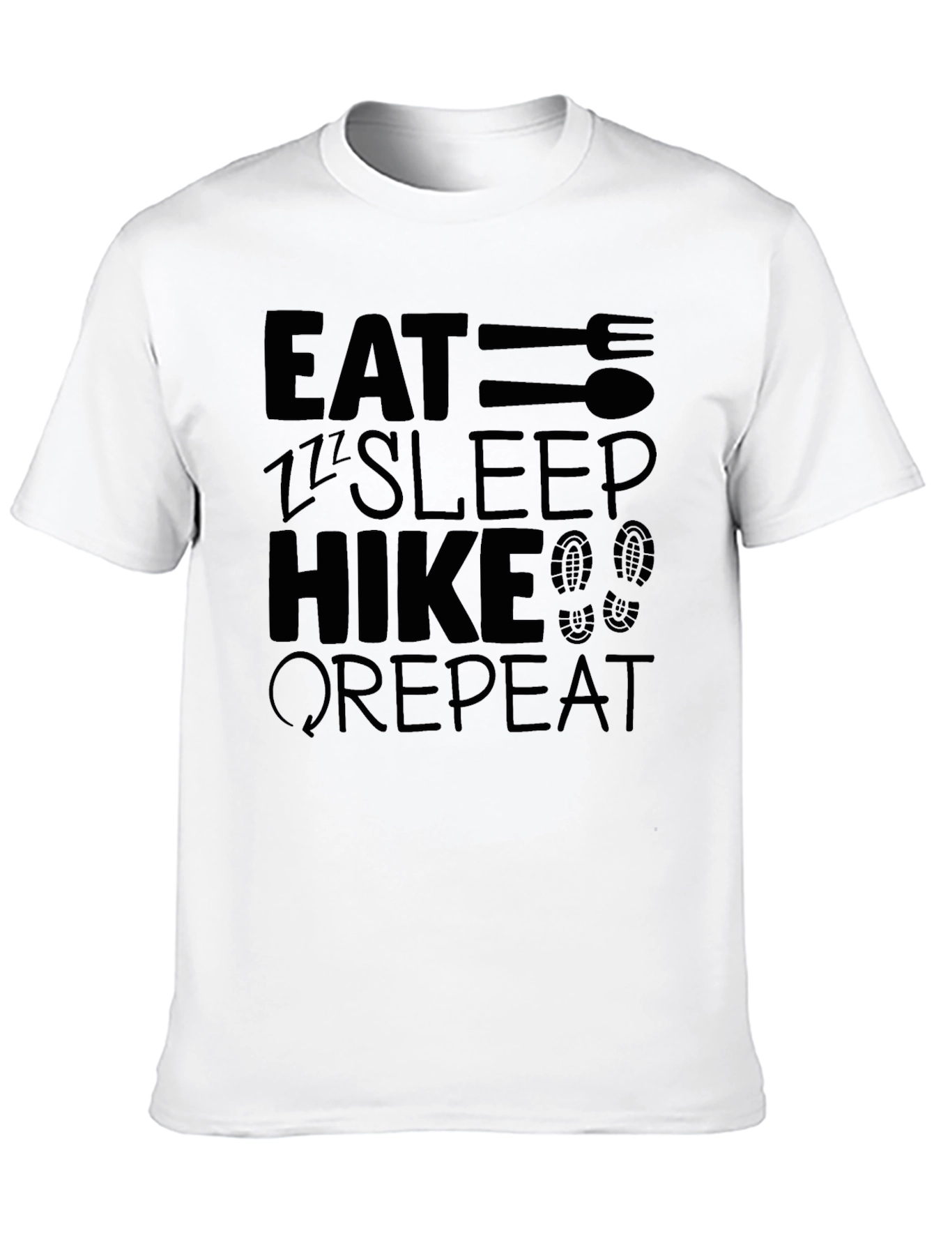 Eat Sleep Hike Repeat Black T-Shirt