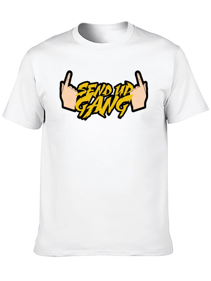 Send Up Gang Graphic Tee - Black Cotton T-Shirt