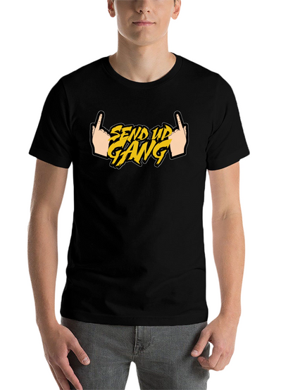 Send Up Gang Graphic Tee - Black Cotton T-Shirt