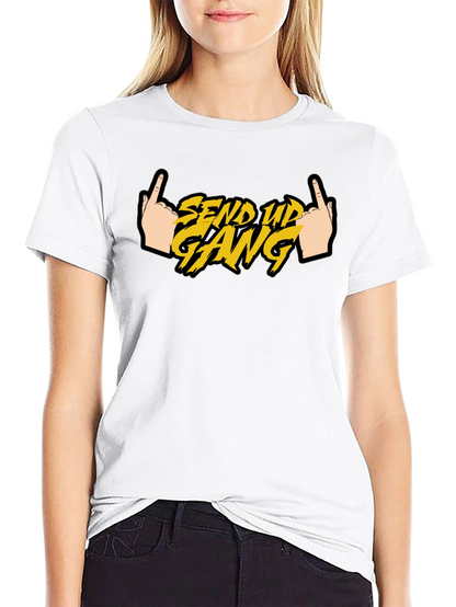 Send Up Gang Graphic Tee - Black Cotton T-Shirt