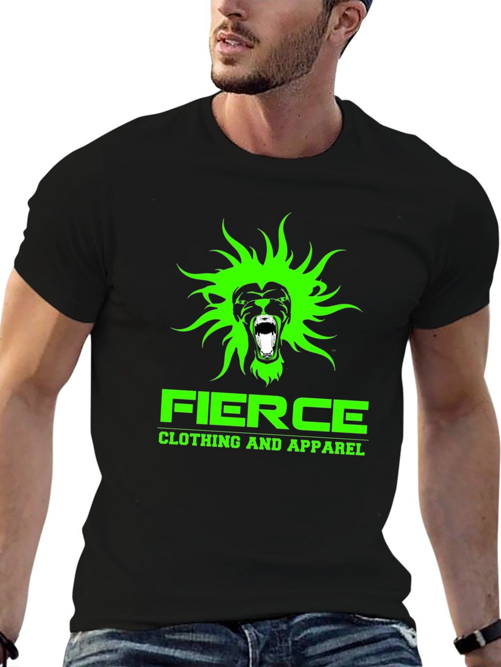 Fierce Lion Graphic T-Shirt - Bold Design