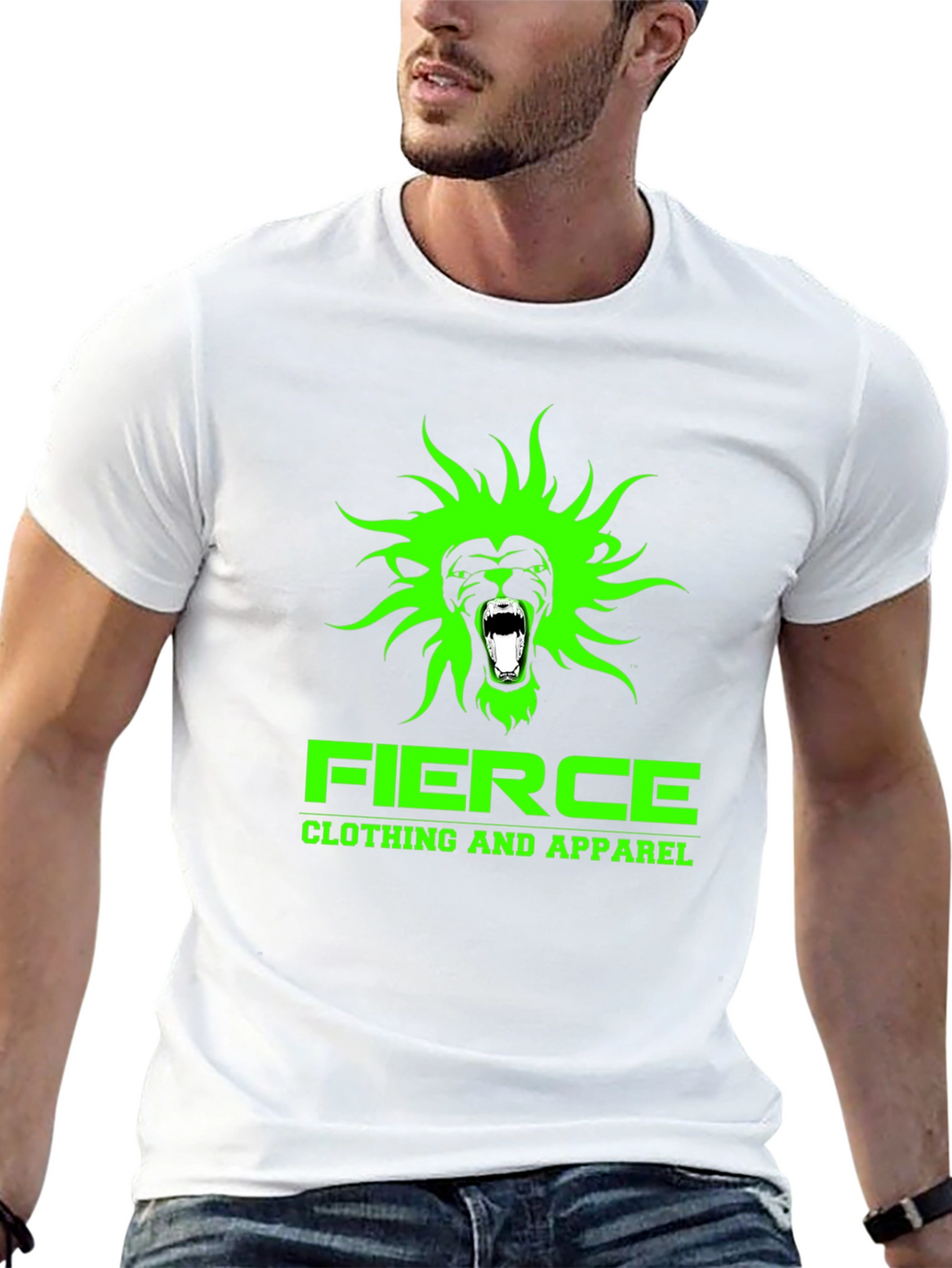 Fierce Lion Graphic T-Shirt - Bold Design