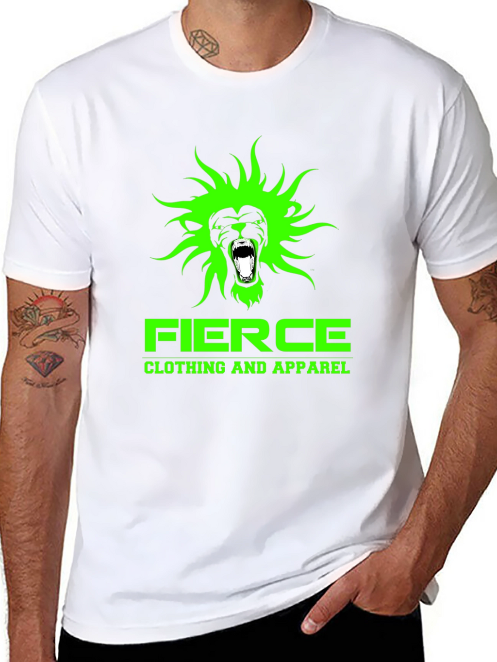 Fierce Lion Graphic T-Shirt - Bold Design