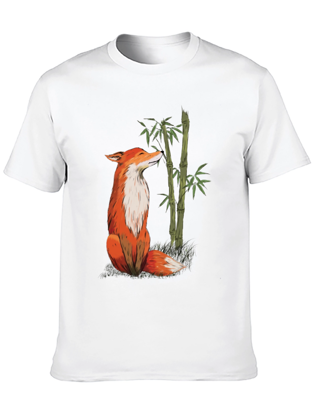 Fox and Bamboo Graphic Tee - Black
