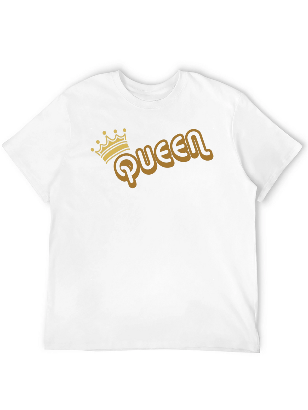 Queen Graphic Tee - Gold Print on Black