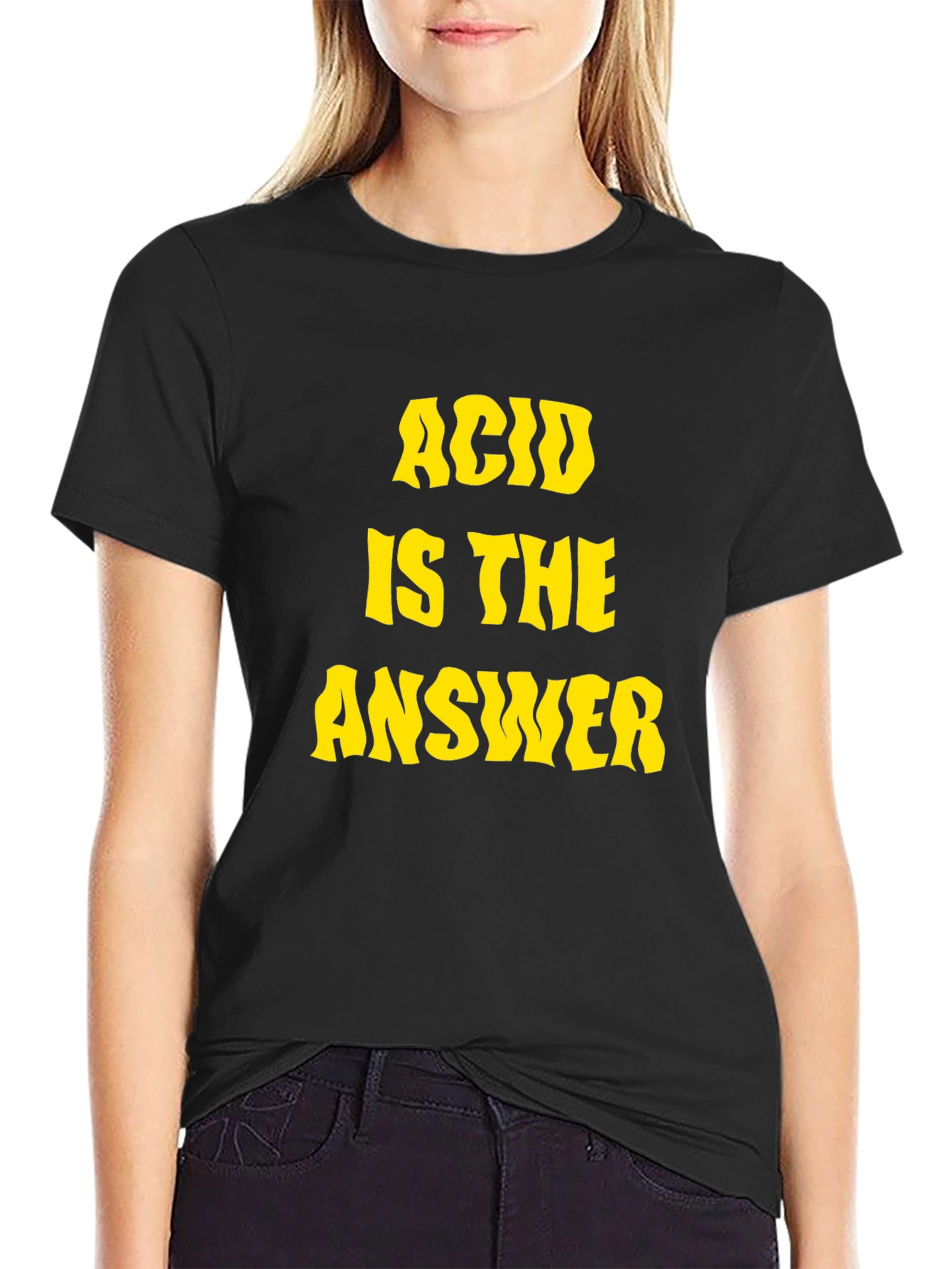 Acid Is The Answer Graphic Tee - Retro Statement T-Shirt