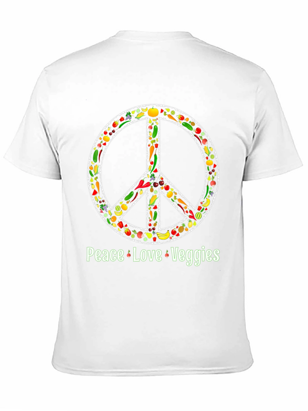 Peace Love Veggies T-Shirt - Vegetarian Vegan Shirt