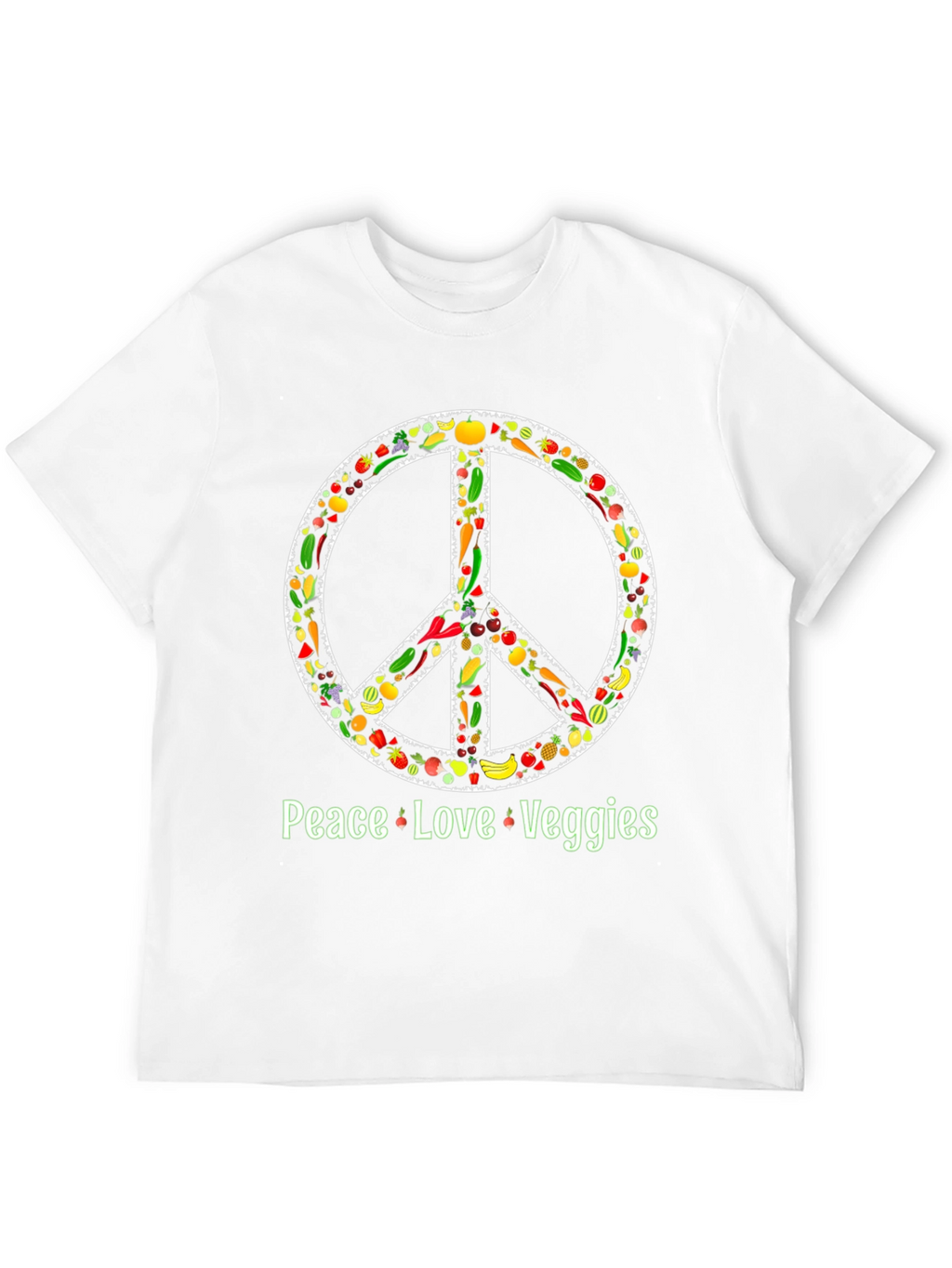 Peace Love Veggies T-Shirt - Vegetarian Vegan Shirt