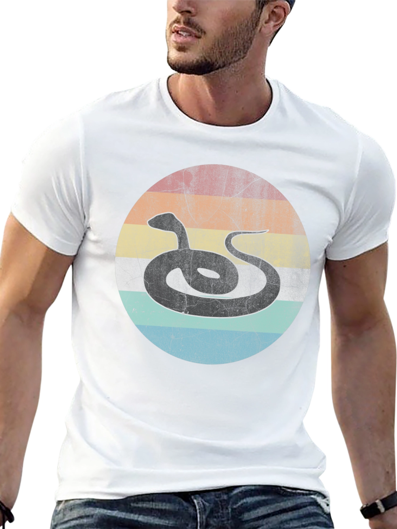 Retro Snake Graphic Tee - Unique Design