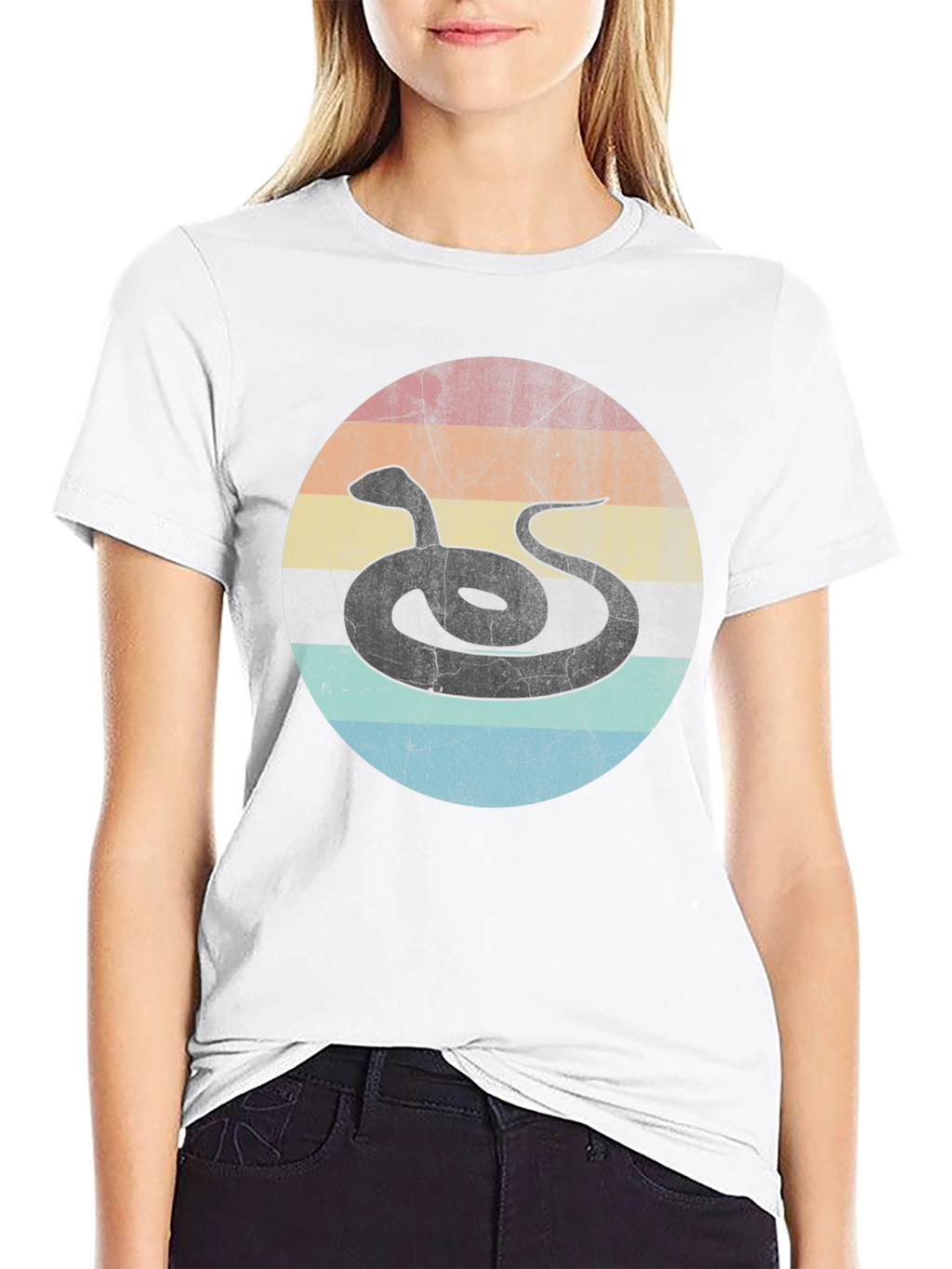 Retro Snake Graphic Tee - Unique Design
