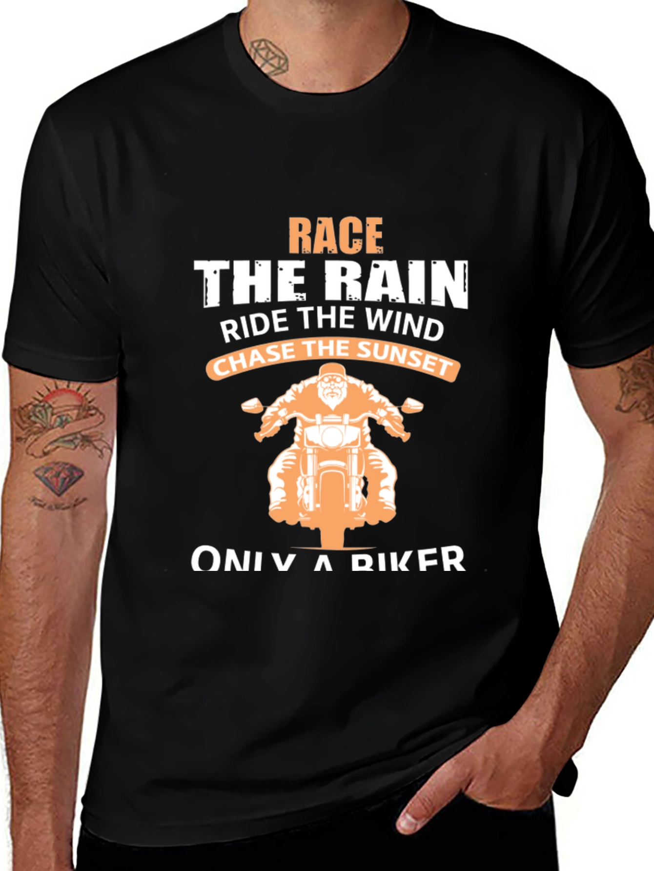 Biker T-Shirt: Race The Rain