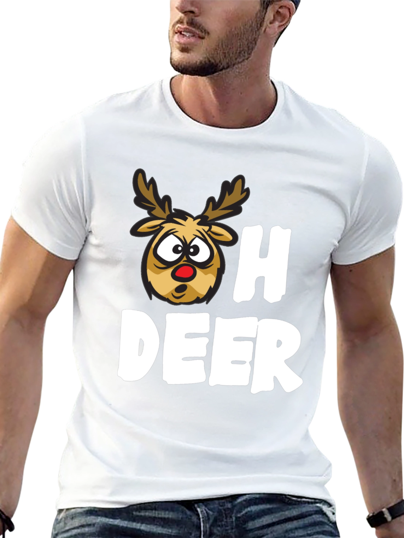 Oh Deer Funny Christmas T-Shirt