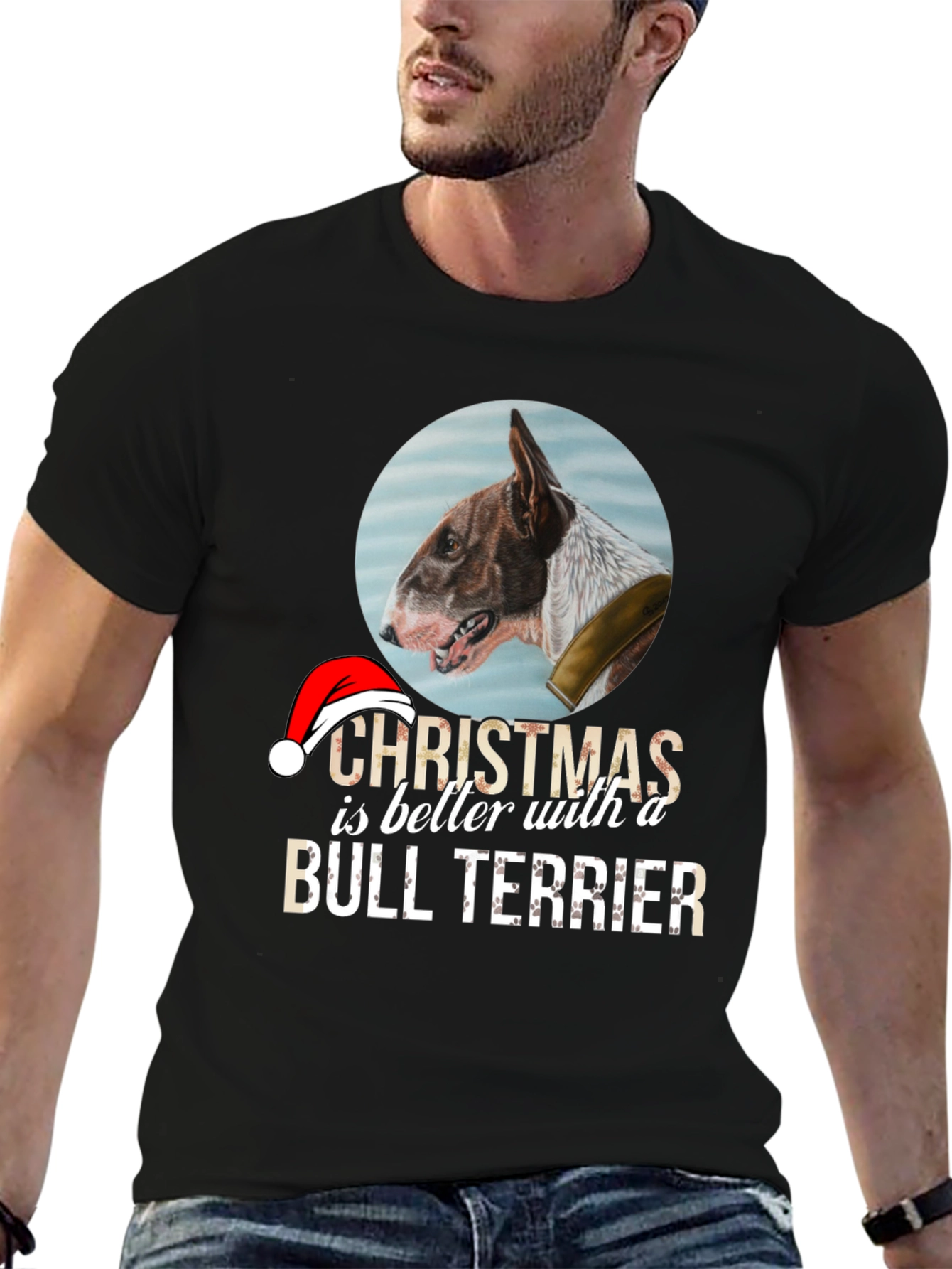 Christmas Bull Terrier T-Shirt