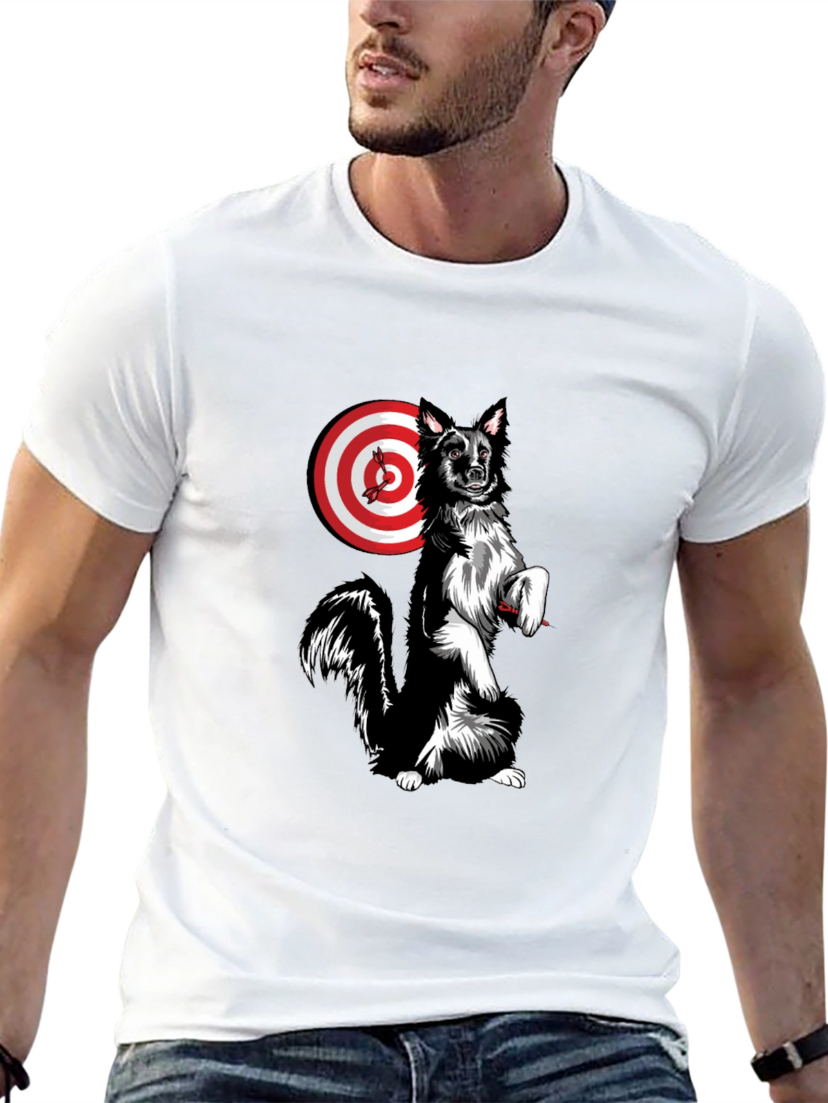 Dog Target T-Shirt - Unique Graphic Tee