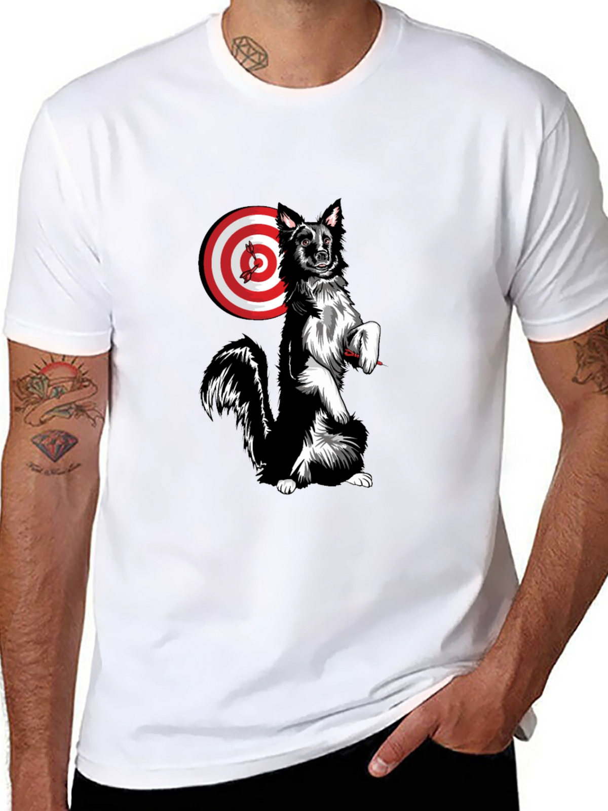 Dog Target T-Shirt - Unique Graphic Tee
