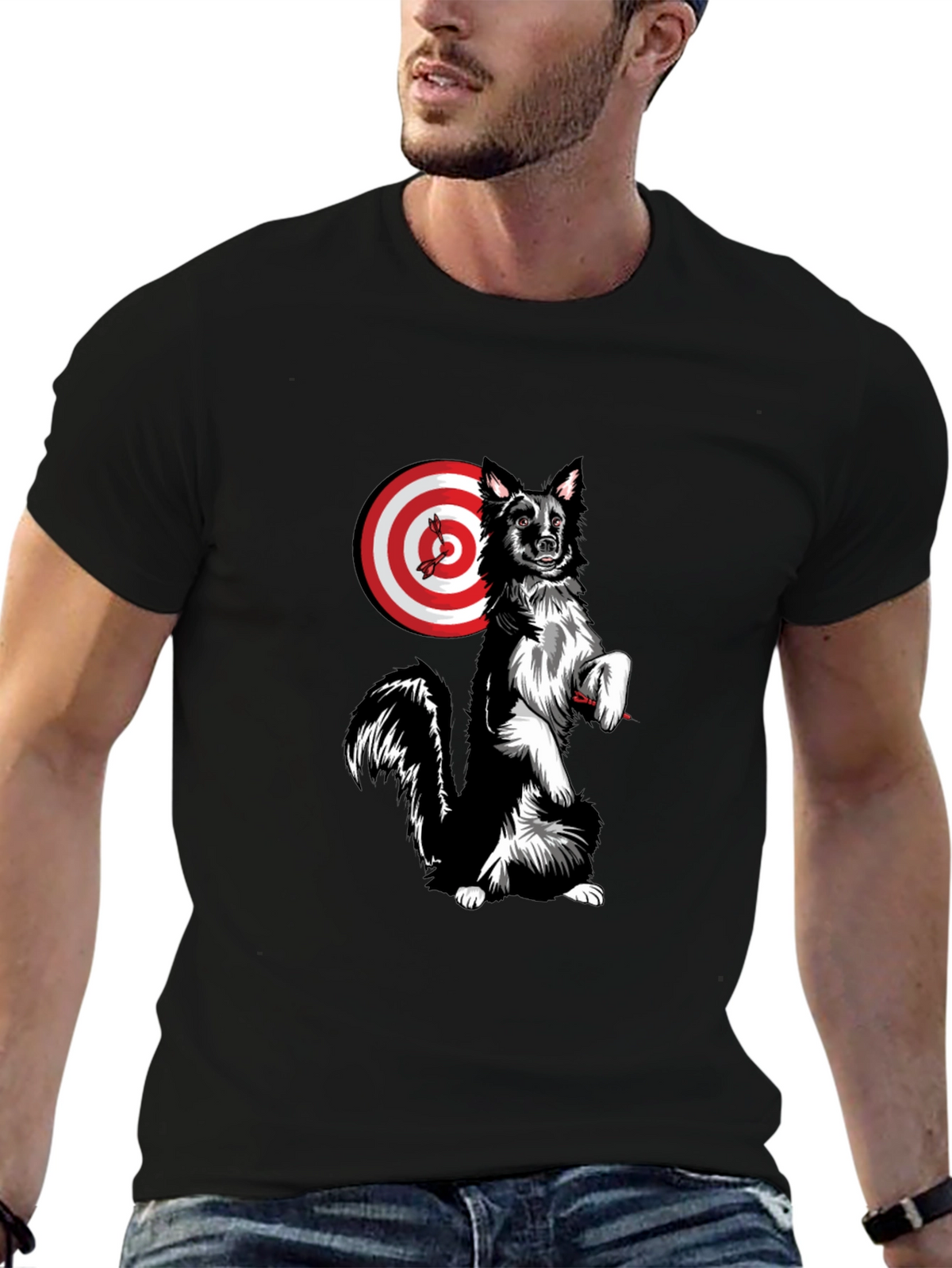 Dog Target T-Shirt - Unique Graphic Tee