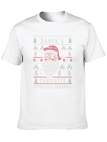 Santas Favorite Athletic Trainer Black T-Shirt