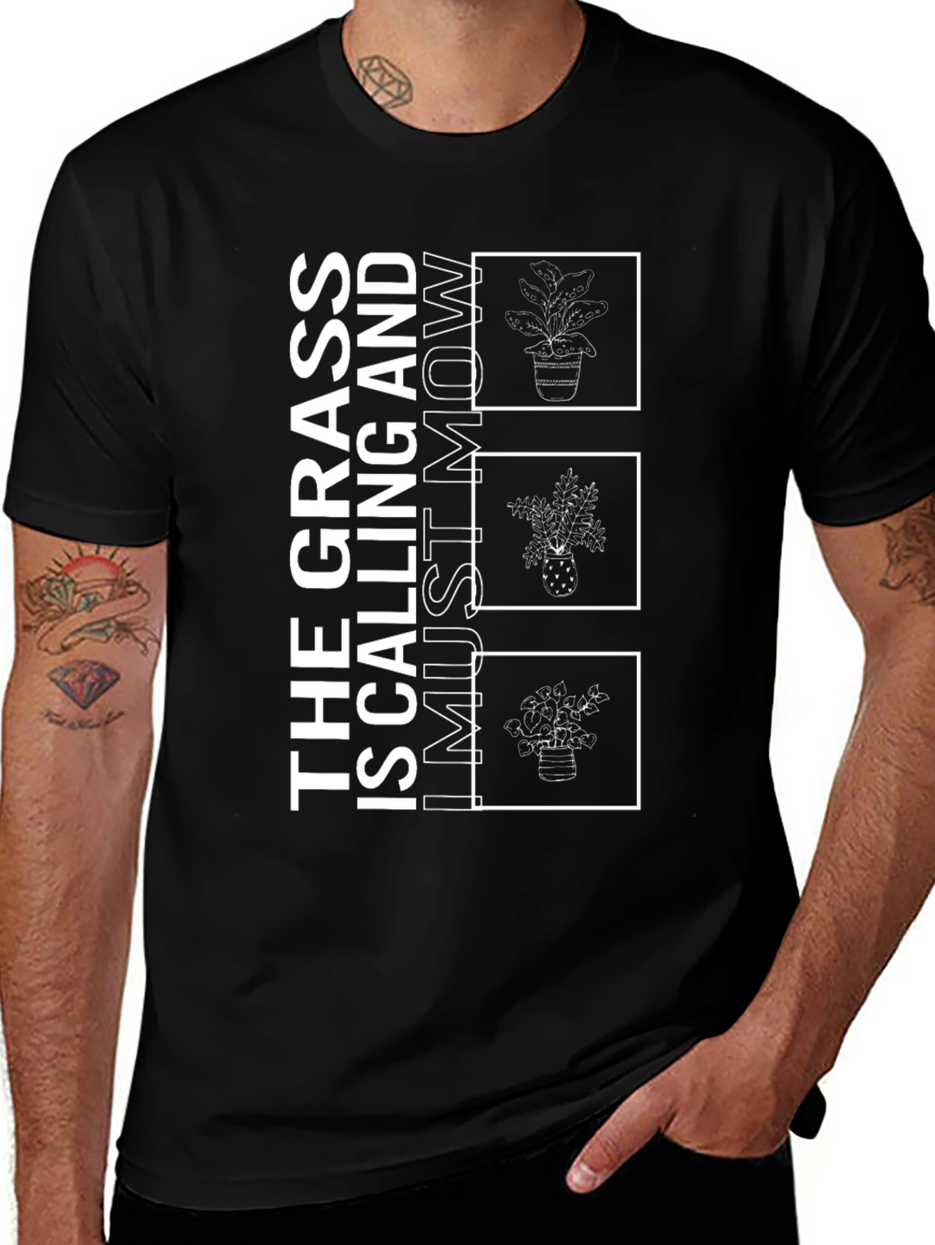 Grass Calling T-Shirt - Mowing Humor