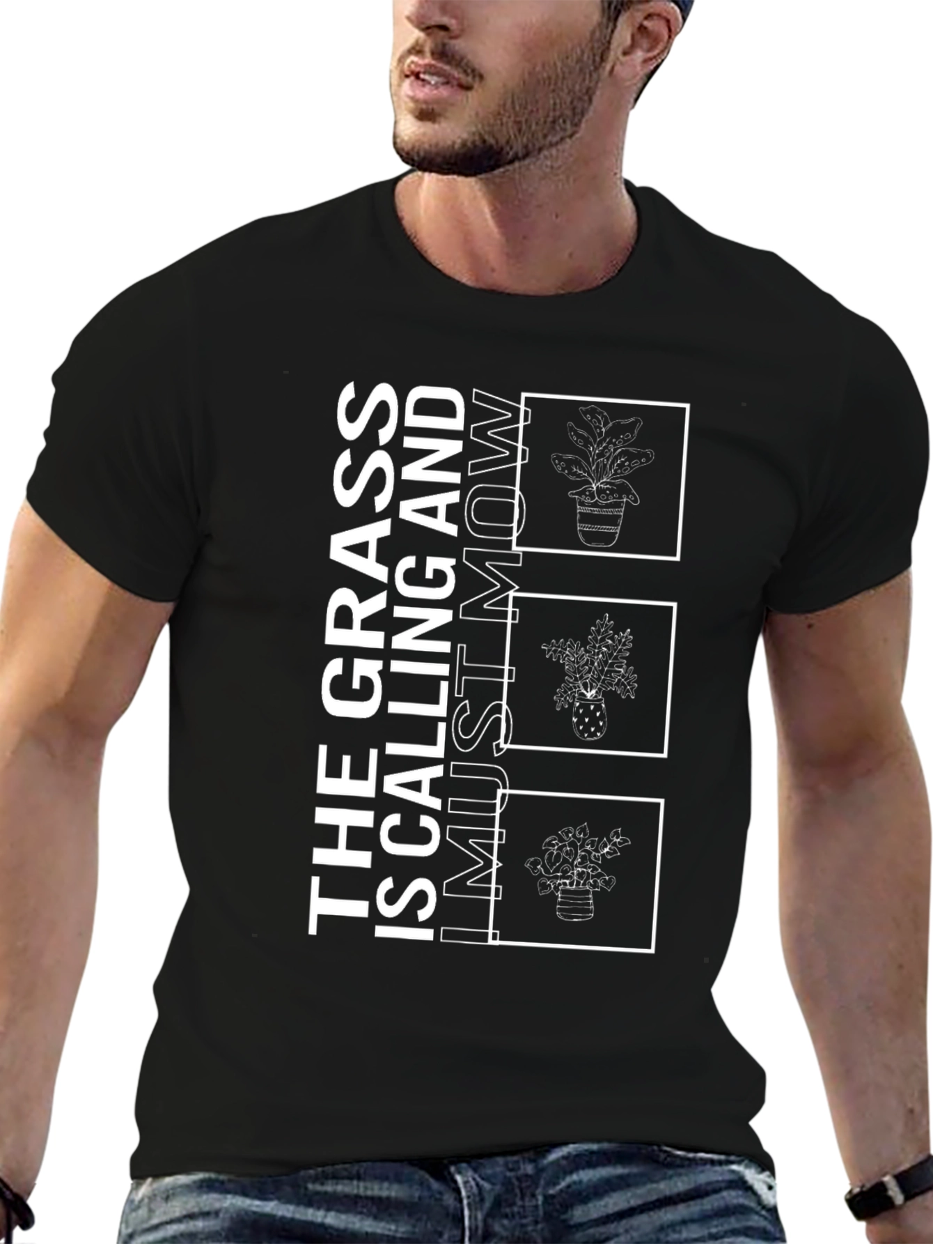 Grass Calling T-Shirt - Mowing Humor