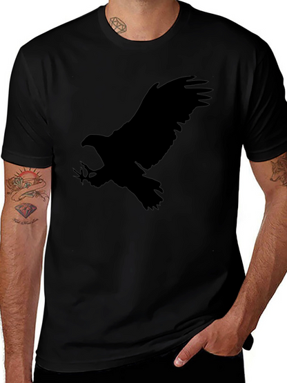 Black Eagle Graphic Tee - Mens Crew Neck T-Shirt