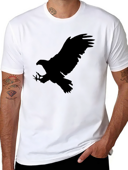 Black Eagle Graphic Tee - Mens Crew Neck T-Shirt