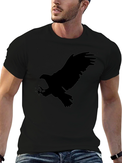 Black Eagle Graphic Tee - Mens Crew Neck T-Shirt