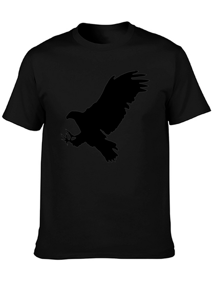 Black Eagle Graphic Tee - Mens Crew Neck T-Shirt