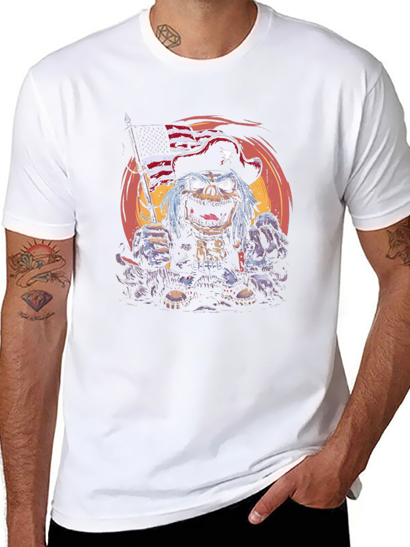 Patriotic Zombie Pirate T-Shirt