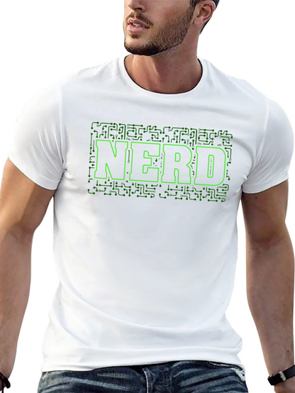Nerd Circuit Board Graphic Tee - Black Cotton T-Shirt