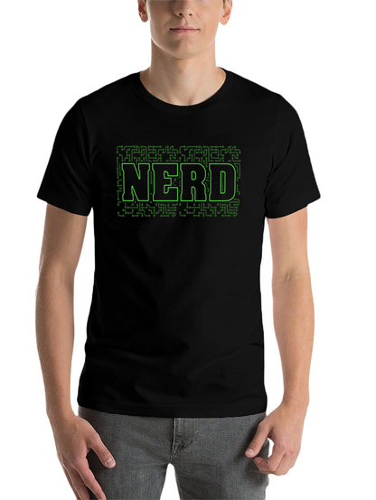 Nerd Circuit Board Graphic Tee - Black Cotton T-Shirt