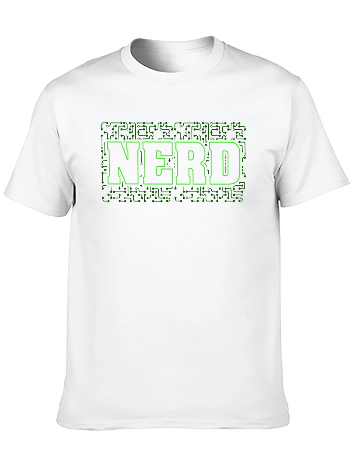 Nerd Circuit Board Graphic Tee - Black Cotton T-Shirt