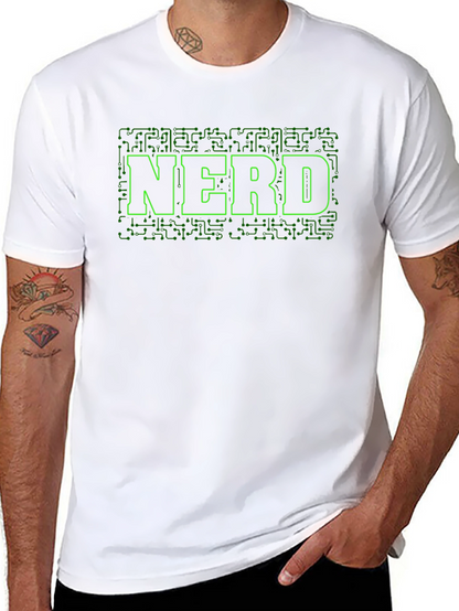 Nerd Circuit Board Graphic Tee - Black Cotton T-Shirt