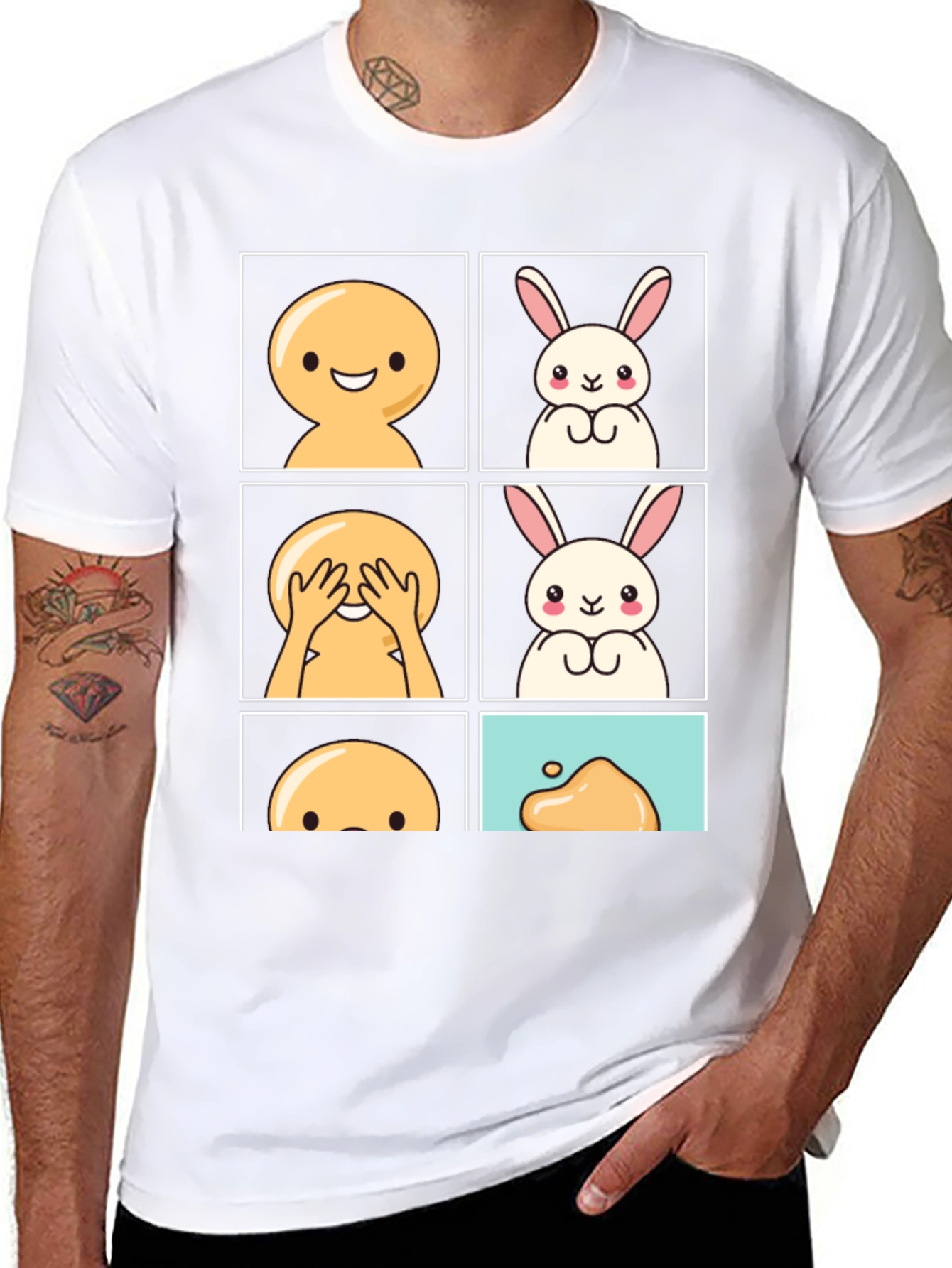 Peek-a-Boo Bunny Graphic Tee - Comfy Cotton