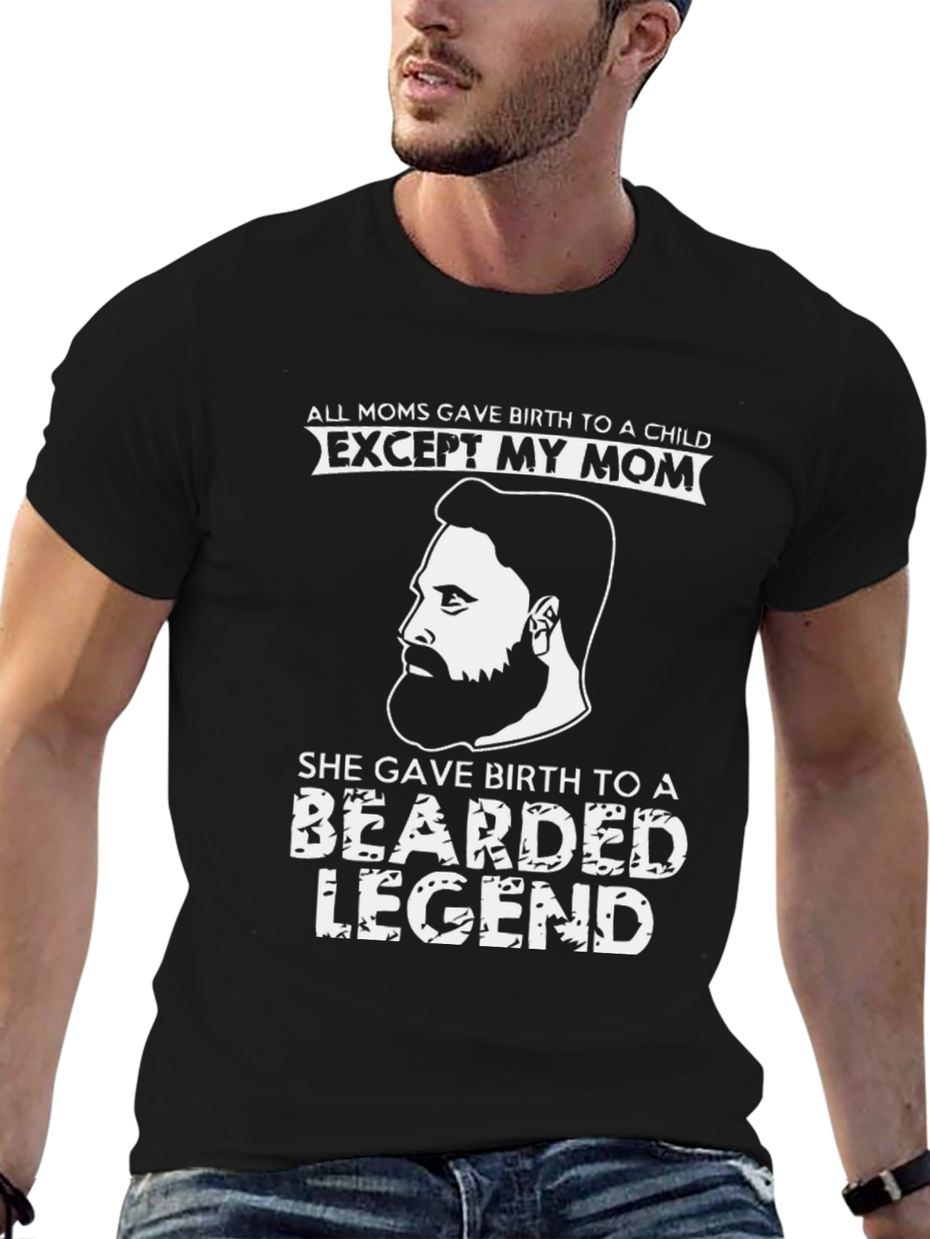 Bearded Legend Graphic Tee - Novelty T-Shirt