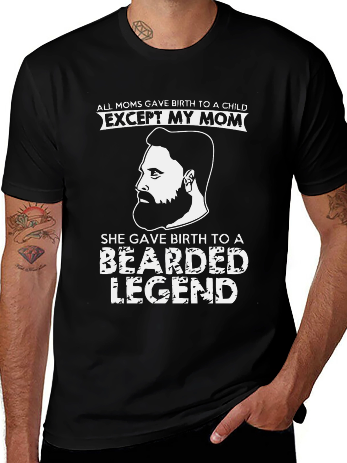 Bearded Legend Graphic Tee - Novelty T-Shirt