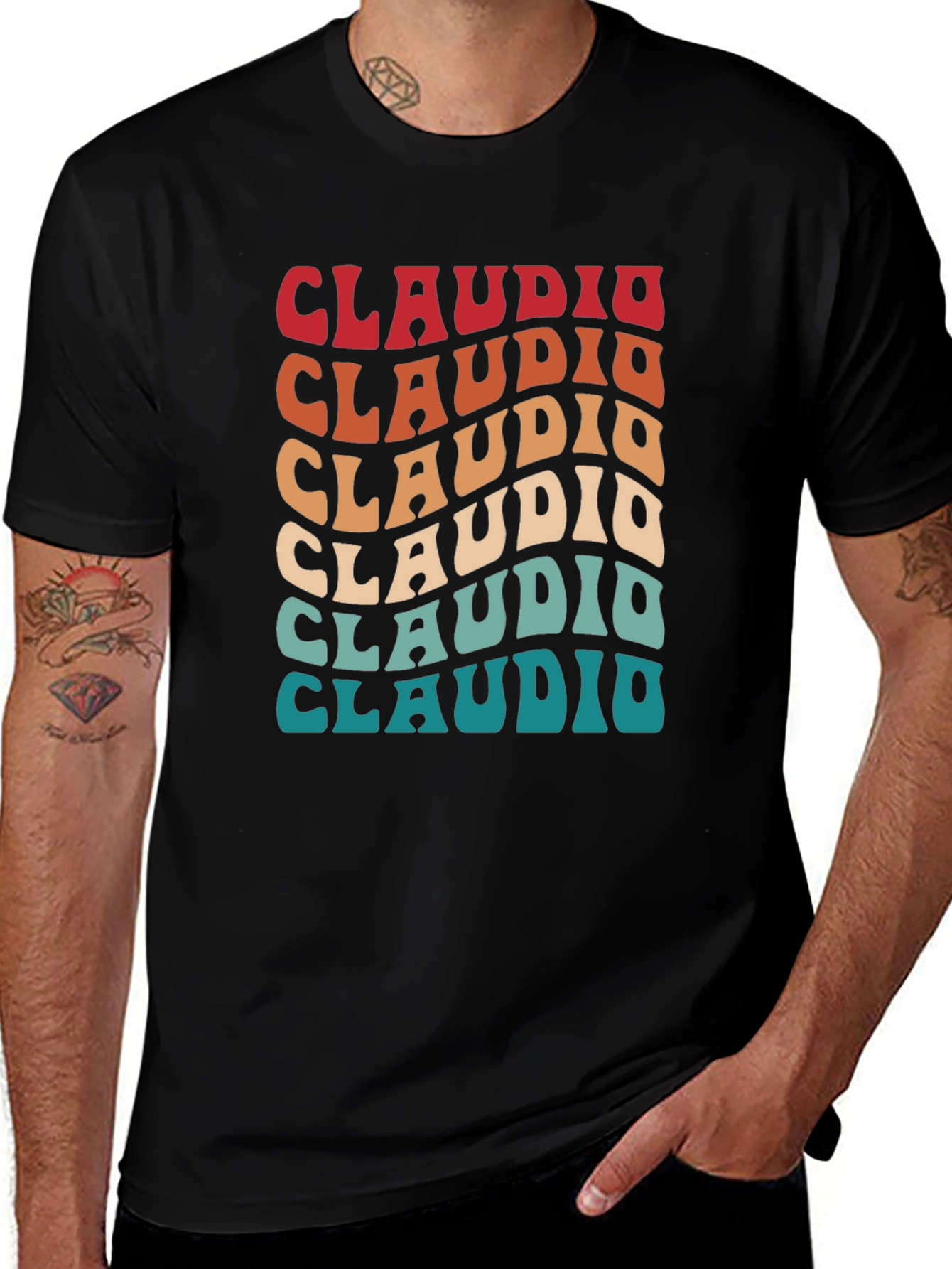 Retro Claudio T-Shirt | Vintage Style Name Tee