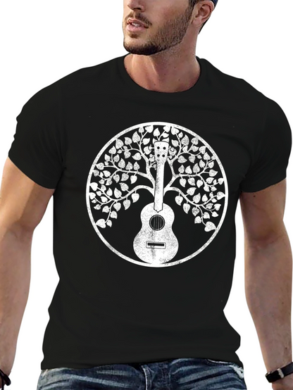 Guitar Tree of Life Black T-Shirt