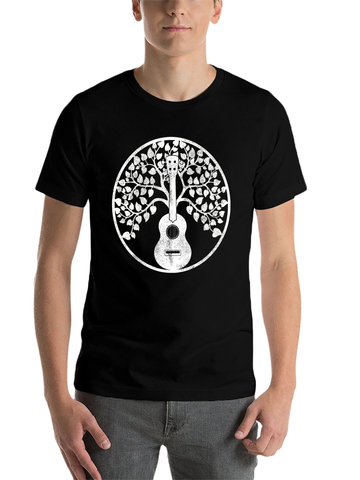 Guitar Tree of Life Black T-Shirt