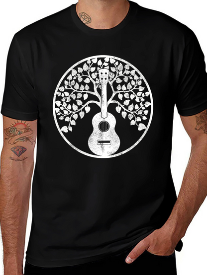 Guitar Tree of Life Black T-Shirt